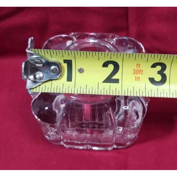 Vintage Early American Crystal Glass Block Ink Well Art Deco Bevel Cut - Picture 4 of 5